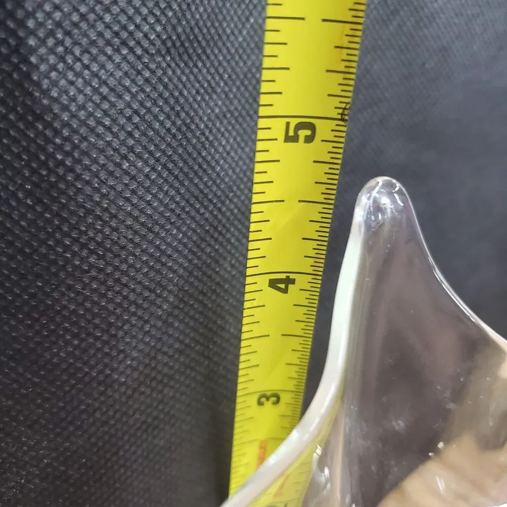 Vintage Clear Glass Jack In The Pulpit Taper Candle Holders Pair Calla Lily